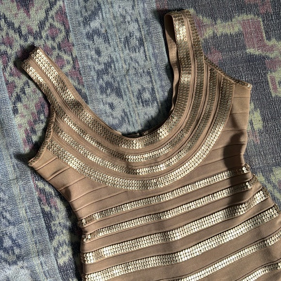 Herve Leger Women's Sachie Sequined Bandage Dress - Picture 6 of 13